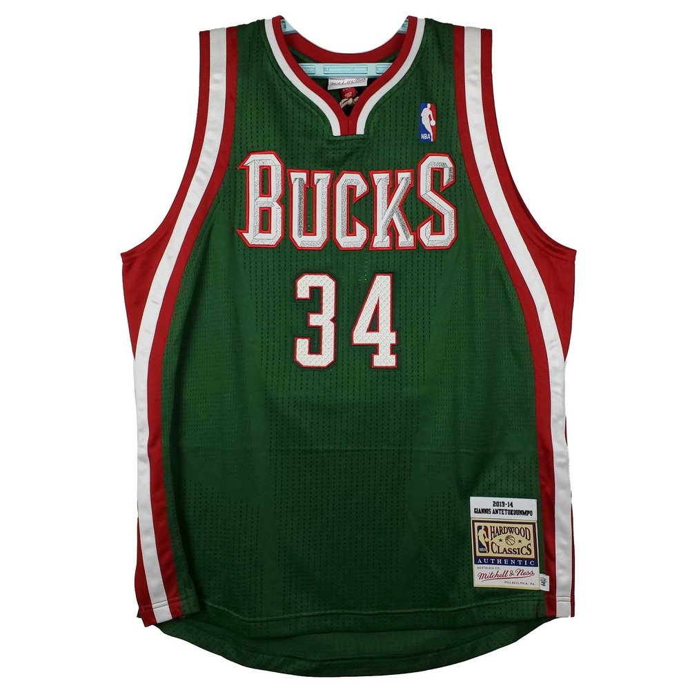 Authentic Giannis Antetokounmpo Milwaukee Bucks Mitchell & Ness Large Jersey NWT